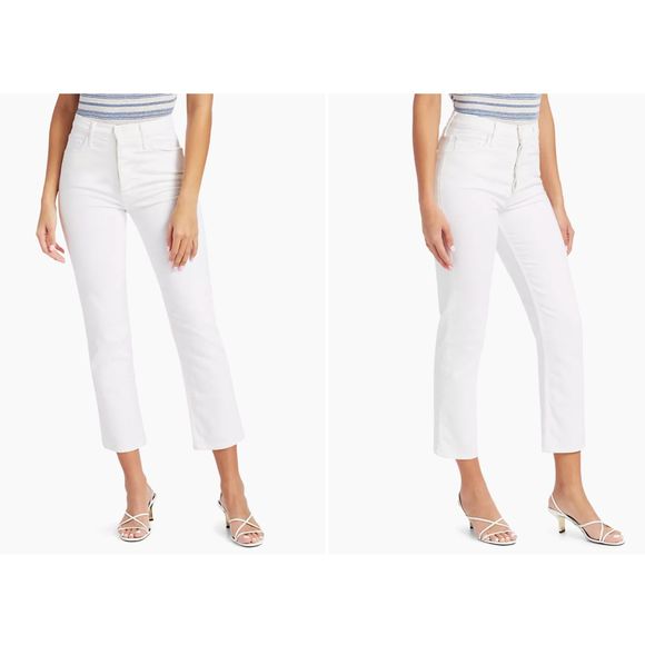 Mother The Tomcat High-Rise Ankle Straight-Leg Jeans Size 31 - Picture 1 of 6